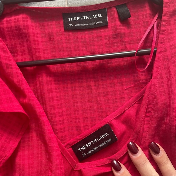 🌈SALE🌈 THE FIFTH LABEL Red Wrap Dress - Picture 5 of 8